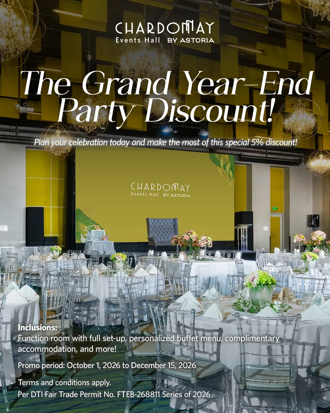 The Grand Year-End Party Discount!